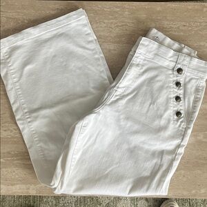 Liberty White Wide-Leg Pants